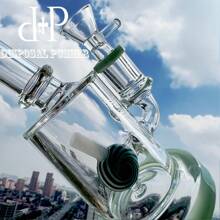 DP DISPOSAL PUSHER 1pc Mint Handmade Water Glass Hookah Pipe Smoking Accessories  6.3 Inch Smoking Lollipop  Percolater Pattern  14mm Female Glass Dab Rig - Mint - View 10