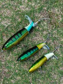 GOTURE 1 件装旋转尾钓鱼饵 浮动旋转尾摇摆饵 - 墨綠色 - 查看 7