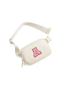 Shuuner字母腰包,可調節的腰帶帶,時尚的女式臀包,跑步斜揹包-字母a