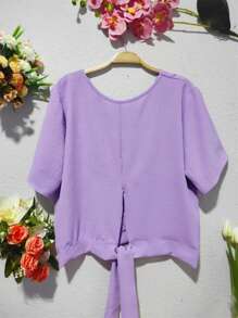 Women Tops - 紫丁香色 - 查看 2