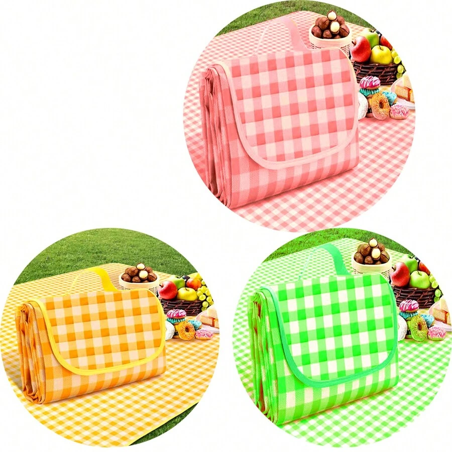 1入組，野餐墊，沙灘墊，露營必備，草坪戶外毯，沙灘毯防水防沙，野餐墊可水洗，輕便便攜，可折疊，PE 不織布 - 綠色 - 查看 1