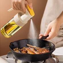 1個油噴霧瓶,玻璃橄欖油噴霧瓶用於空氣炸鍋,廚房烹飪油噴霧器帶過濾網 - 米色 - 查看 1