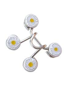 1入韓式風格鋅合金清新可愛雛菊腰扣 - 白色 - 查看 2