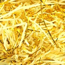 1包金屬片和彩帶牛皮紙碎屑填充物,適用於禮品盒、禮品籃、派對裝飾