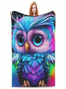 Super Soft Blanket, Creative Coral Fleece Blanket, Air Conditioning Blanket, Thick Bed Cover, Children's Blanket, Nap Blanket, Corporate Gift Blanket For Store Celebration And Conference, Customized Coral Fleece Blanket, Home Cover Blanket, Printed Slouchy Blanket With Custom Logo - Multicolor - View 4