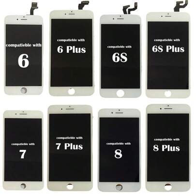 Weißes Aaaa Grad Lcd Kompatibel Mit Iphone 6 6 Plus 6s 6s Plus 7 7 8 8 Plus Lcd, Perfekter 3d Touch Bildschirm Digitizer Montage
