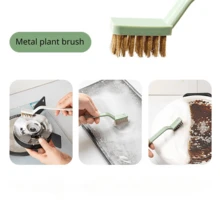 1套廚房瓦斯爐清潔刷,包括瓦斯爐刷、油煙機縫隙刷、油汙和鋼絲球清潔工具
