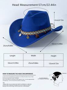 西部牛仔帽秋冬英式復古毛呢帽女士時尚羊毛帽男士戶外高頂帽配皮扣