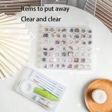 14pcs Jewelry Storage Box, Portable Clear Earring, Necklace And Ear Accessory Organizer With Oxidation Protection - White - View 5