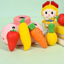 Borrador De Fruta Lindo Con Forma De Mango Y Diseño De Dibujos Animados - Amarillo - Ver 5