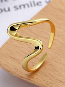 Fashionable and Popular Men Hollow Out Cuff Ring Stainless Steel for Jewelry Gift and for a Stylish Look