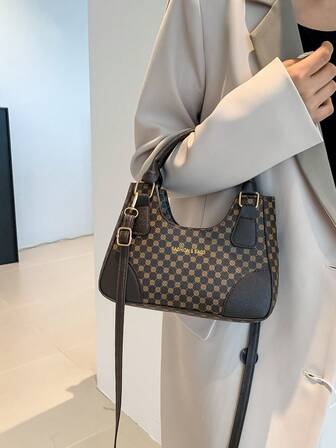 Vintage Clover Pattern Ladies' Handbag And Crossbody Bag