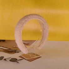 1 Pieza Cinta Para La Cabeza Con Diseño De Comadreja De Nieve - Albaricoque - Ver 3