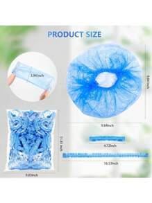 100入組塑料透明保鮮膜浴帽,適合女性使用的大型防水浴帽,酒店旅遊必備的精品配件,適用於深層護理頭髮清潔用品