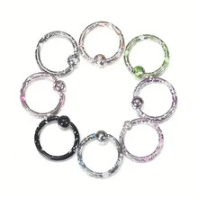 8入組時尚不鏽鋼嘴唇和鼻環,簡約穿孔珠寶