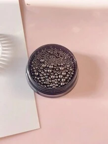 1 Hộp Bóng trang trí nghệ thuật móng tay hình tròn ba chiều, Bóng thép DIY làm móng, Bùa móng tay, Đá quý làm móng tay, Móng tay, Bi thép nhỏ, Vàng, Bạc, Vàng hồng, Đen súng, Tiệm làm móng, Trộn ngẫu nhiên nhiều kích cỡ khác nhau - màu đen - Xem 2