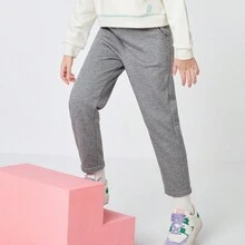 Balabala 少年男童經典保暖抓絨褲 - 灰色 - 查看 1