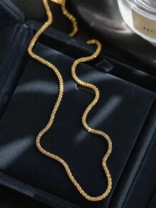 CVNANA 1pc Shiny Full Of Stars Necklace Unisex Glittering Titanium Steel Collarbone Chain Couple Sweater Chain Adjustable