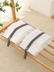 1pc Foldable Non-Woven Fabric Shoe Bag, Portable Dust-Proof Travel Shoe Bag