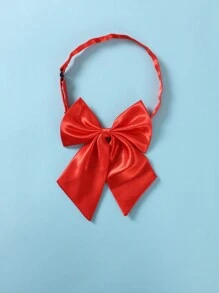 1pc Men's College Style Red Bow Tie, Suitable For Graduation Ceremony - Red - View 2