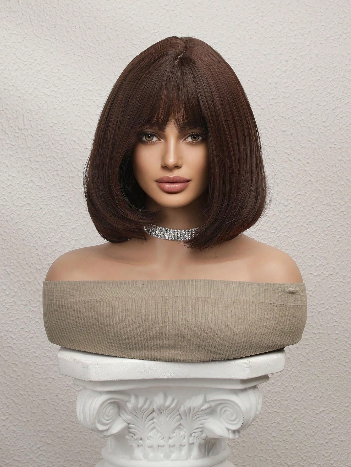 brown Bob Wig Comfortable and Stylish Synthetic Wig for Women to Achieve a Cute Look Easily