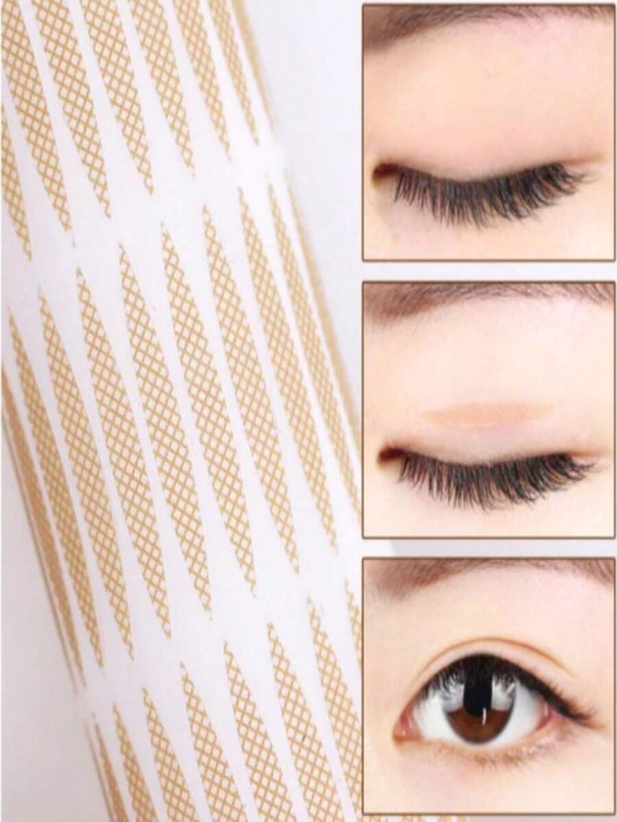 120 Adesivos Fita Transparente Levanta Pálpebras Caída - Bege - Visão 1