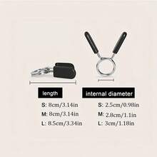 2Pcs Dumbbell Barbell Rod Special Snap Ring Snap Spring Clip - Black - View 5