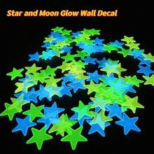 Luminous Wall Stickers For Student Dormitory/bedroom Ceiling, Including Stars, Moon & Fluorescent Stickers, Suitable For Party Decoration - Mixed Colors - View 3