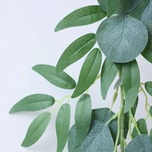 1入組人工植物,桉葉,藤蔓,diy花圈材料,婚禮裝飾,家居裝飾,臥室,客廳,浴室,牆面裝飾,室外花園,學校生日派對用品,情人節和新年禮物