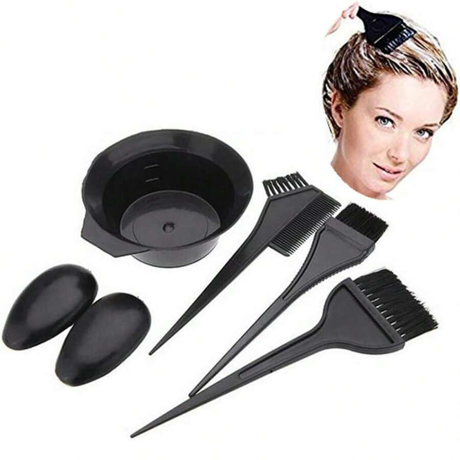 Hair Dye Brush And Bowl Set, 5 Pcs Hair Coloring Applicator Hair Color