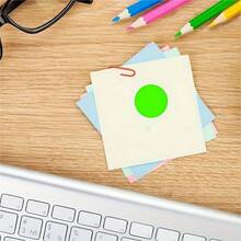 5 Sheets Copper-plated Sticker Paper Sticker, 19mm Colorful Adhesive Label, Handwriting Dots Sticker, Sealing Sticker (700 Pcs) - Yellow - View 6