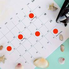 5 Sheets Copper-plated Sticker Paper Sticker, 19mm Colorful Adhesive Label, Handwriting Dots Sticker, Sealing Sticker (700 Pcs) - Yellow - View 5