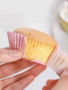 100 Piezas Papel Para Pastelitos Desechable Con Diseño De Belleza Nevada, Envoltorio De Alta Temperatura Resistente Al Aceite - Multicolor - Ver 5