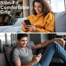 基本款手机壳，兼容 iPhone 手机壳，带屏幕保护膜 - 丝滑 - 增强型相机盖 - 16 英尺跌落测试 - 超薄保护性手机壳，适合男女女孩