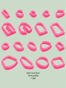 18 件塑膠軟陶模具和黏土切割工具組適用於 Diy 手工珠寶製作 - 棕色 - 查看 4