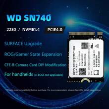 Western Digital (wd) Sn740 2tb 1tb 512gb M.2 Ssd 2230 Nvme Pcie Gen 4x4 Ssd 適用於 Microsoft Surface Prox Surface 筆記型電腦 Steam Deck 高達 5150mb/s - 黑色 - 查看 3