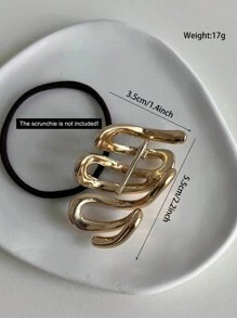 1 cái Kẹp tóc đuôi ngựa hình con rắn màu vàng dành cho nữ Phụ kiện tóc đường phố, Y2k, Kẹp tóc, Kẹp tóc, Đồ dùng học tập - Vàng - Xem 4