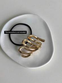 1 cái Kẹp tóc đuôi ngựa hình con rắn màu vàng dành cho nữ Phụ kiện tóc đường phố, Y2k, Kẹp tóc, Kẹp tóc, Đồ dùng học tập - Vàng - Xem 3