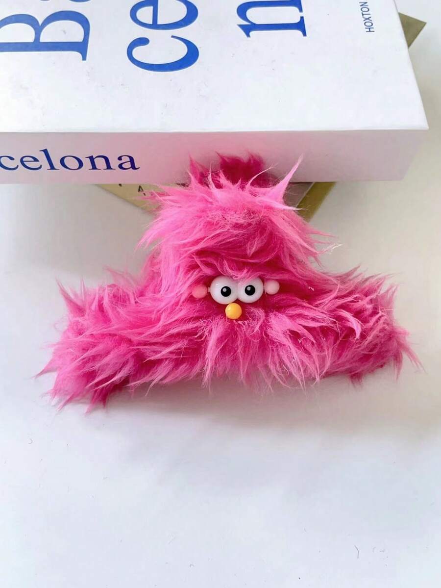 1入女士多色長髮爪形樹脂有趣髮夾