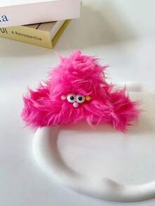 1入女士多色長髮爪形樹脂有趣髮夾