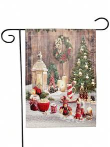 1pc Christmas Series Pattern Printed Garden Flag - Color - View 2