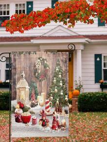 1pc Christmas Series Pattern Printed Garden Flag - Color - View 5