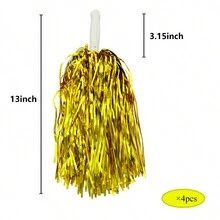 1套4入組金屬製慶祝用彩繩球,適用於舞蹈派對、足球、籃球、體育活動