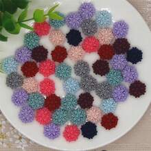 50pcs Random Color Small Flower Resin Diy Jewelry Accessories - Multicolor - View 2