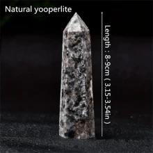 1 件天然水晶 Yoderite 火焰石能量柱彩虹塔治療能量七個脈輪適合 Diy 珠寶製作家居裝飾水晶禮物萬聖節裝飾 - 彩色 - 查看 4