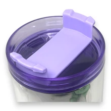 Vasos Termo de Acero Inoxidable con Popote con Diseño Figuras Anime Agua Caliente y Fria Capacidad de 30 oz 890ml - Morado Violeta - Ver 4