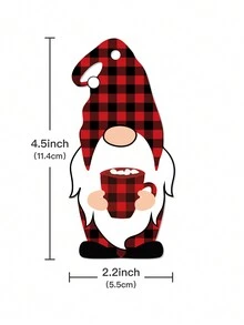 Putuo Decor 普陀裝飾1入組快樂假期木質掛飾,ho Ho Ho Joy Jingling Bell Gnome Reindeer Christmas Tree Stocking Snowman,木質牆藝裝飾,適用於家庭聖誕派對壁爐門廊農舍送禮