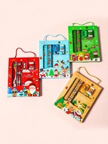 6 合 1 學習文具套裝禮盒,帶鉛筆和便攜盒,非常適合學校和幼兒園獎勵、生日和活動禮物或小禮物