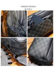 Bandolera de Lujo Moderno para Hombre, Bandoleras, Crossbody con Maletines para Hombre, Bolso para Hombre Perfecto, Mochila Antirrobo Negra, Bolso Hombre Versátil - Maletín y Mochila Pechera Único, Ejecutivo - Bandolera Hombre y Bandoleras Hombre con Elegancia - Negro - Ver 5