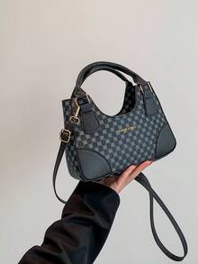 Vintage Clover Pattern Ladies' Handbag Crossbody Bag - Black - View 6